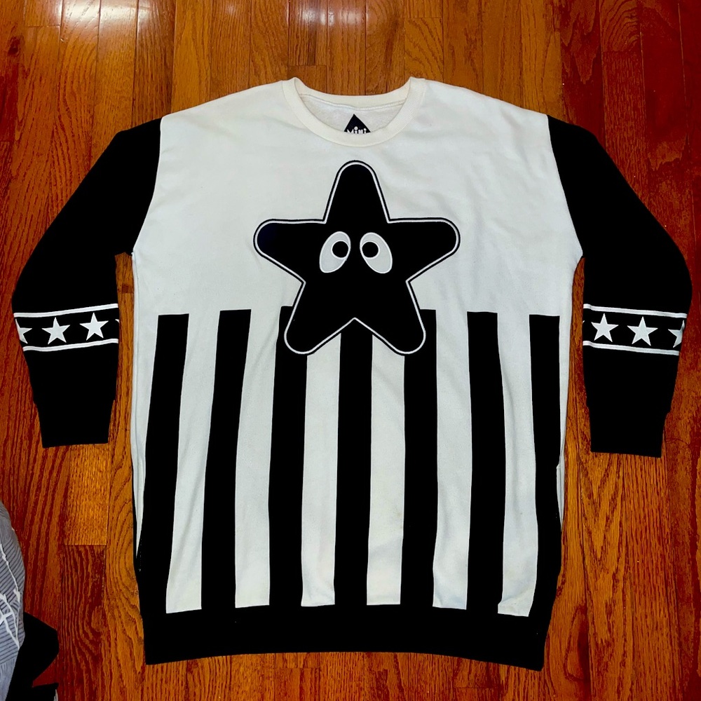 Extremely Rare Vintage Black/White Stars and Stripes Sweater by Mini Cream Sz M